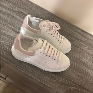 Alexander McQueen White and Pink Sneakers